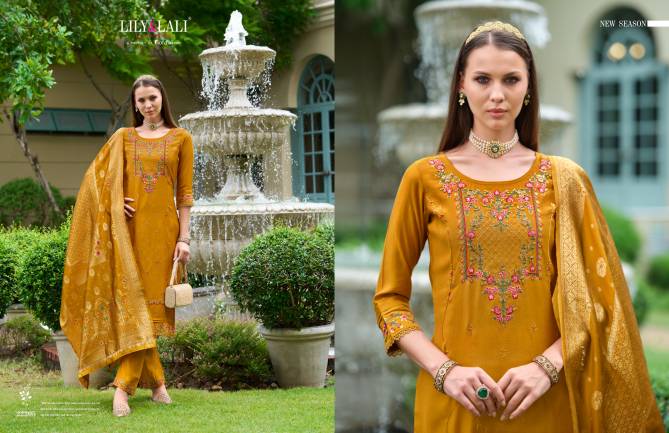 Hasmeena Vol 4 By Lily And Lali Viscose Embroidery Kurti With Bottom Dupatta Orders in India
